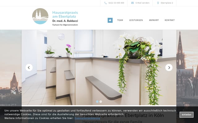 Screenshot of hausarzt-koeln.com