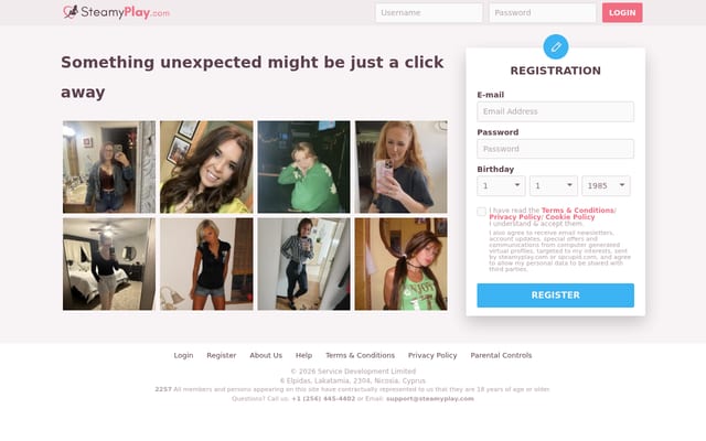 Screenshot of steamyplay.com