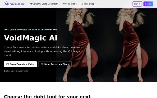 Screenshot of voidmagic.ai