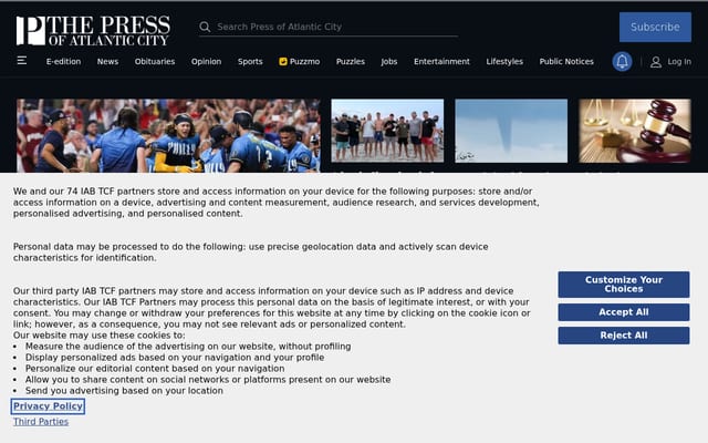 Screenshot of pressofatlanticcity.com