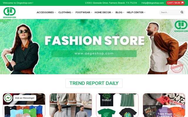 Screenshot of degeshop.com
