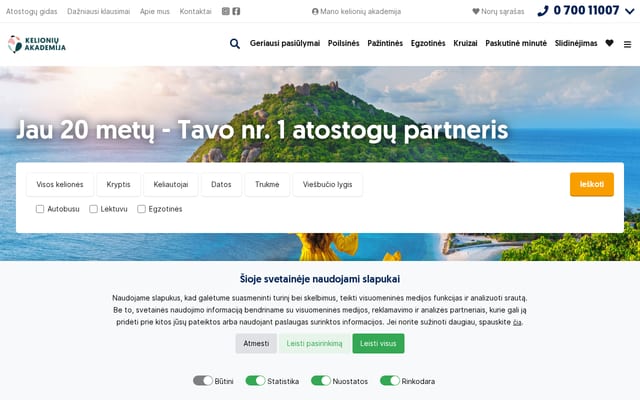 Screenshot of kelioniuakademija.lt