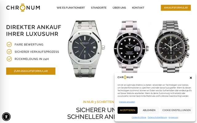 Screenshot of chronum-uhren.de