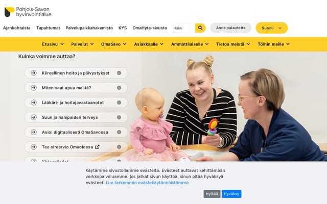 Screenshot of pshva.fi