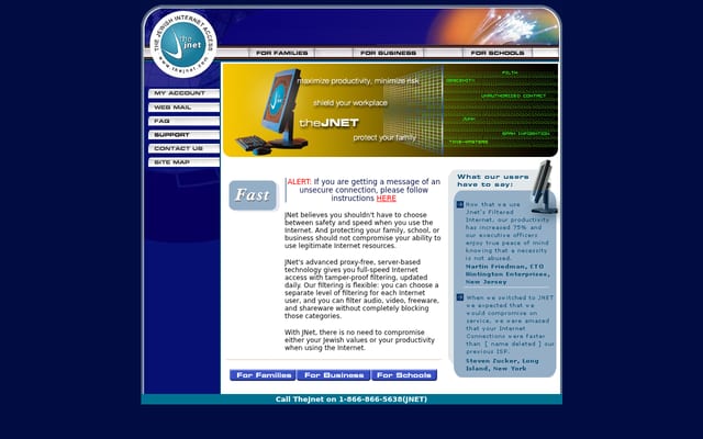 Screenshot of thejnet.com