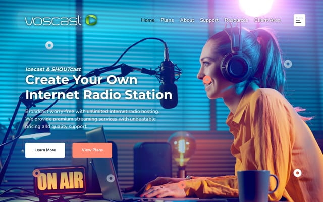 Screenshot of voscast.com