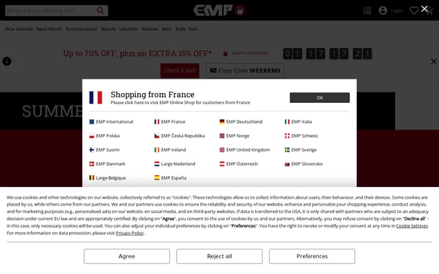 Screenshot of emp-online.com