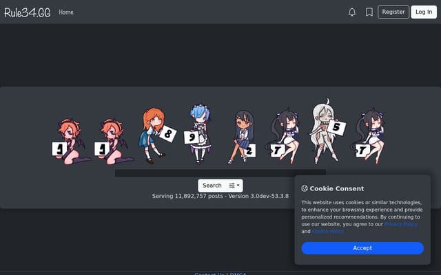 Screenshot of rule34.gg