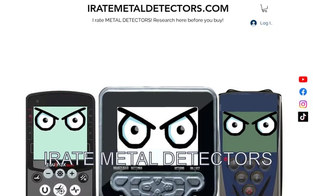 Screenshot of iratemetaldetectors.com