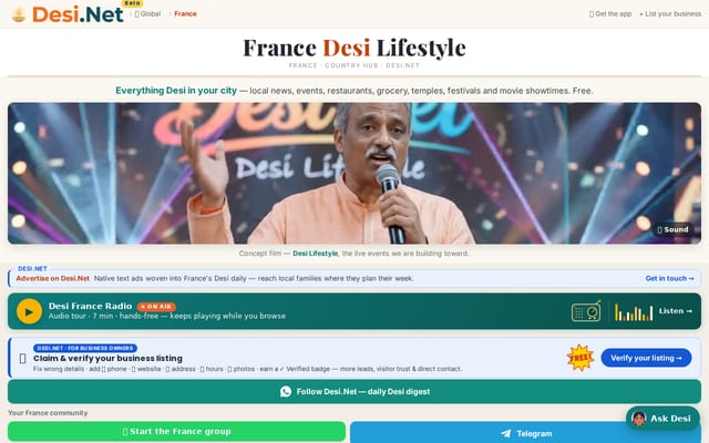 Screenshot of desi.net