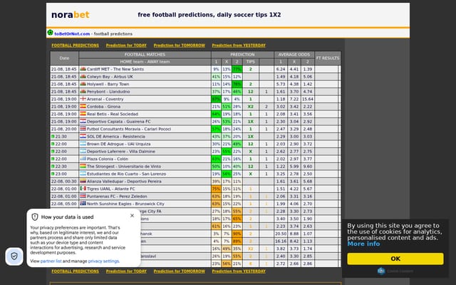Screenshot of norabet.com
