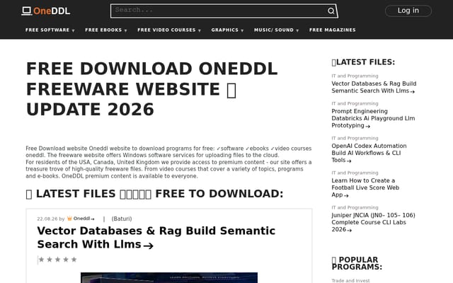 Screenshot of oneddl.org