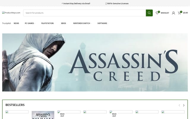 Screenshot of productkeys.com