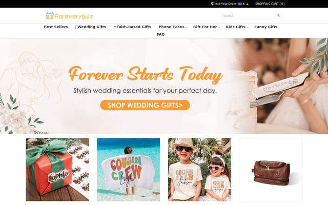 Screenshot of foreverygift.com