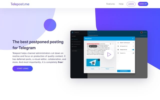 Screenshot of telepost.me