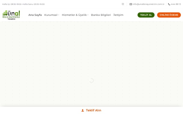 Screenshot of unalbinayonetimi.com.tr