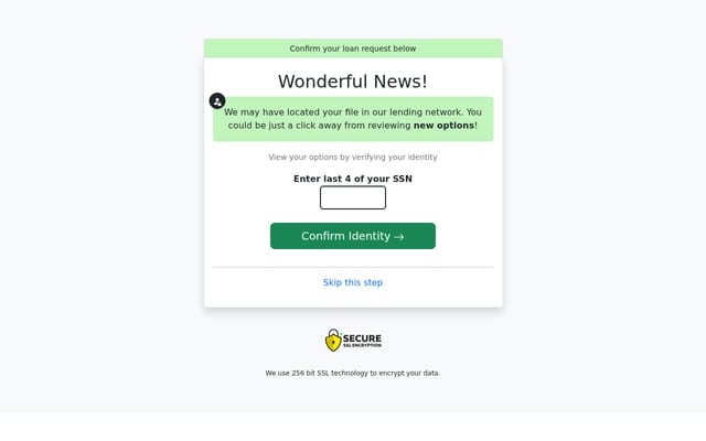 Screenshot of fastverifyrequest.com