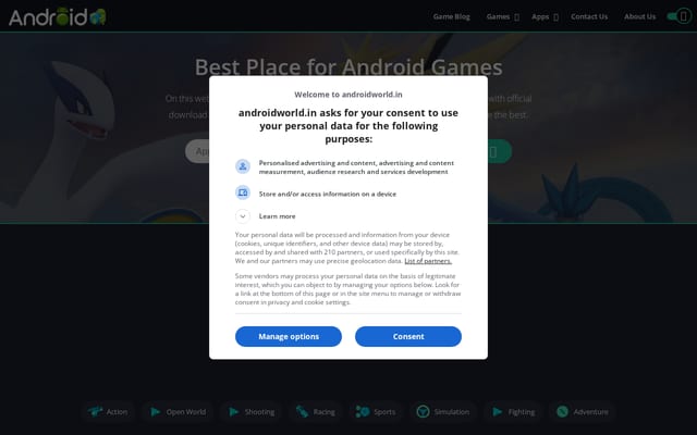 Screenshot of androidworld.in