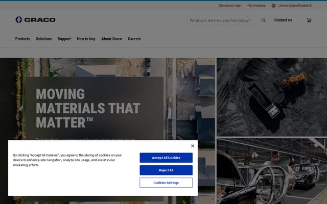 Screenshot of graco.com