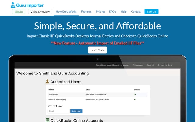 Screenshot of guruimporter.com