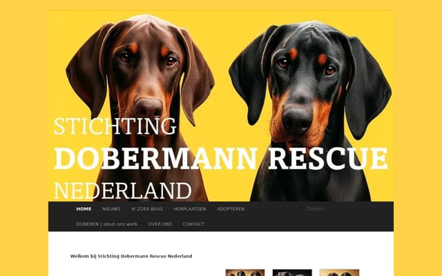 Screenshot of dobermannrescue.me