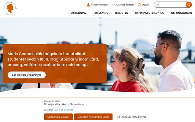 Screenshot of mchs.se