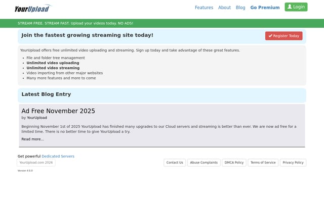 Screenshot of yourupload.com
