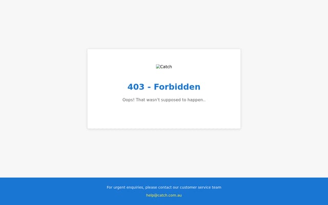 Screenshot of catch.com.au