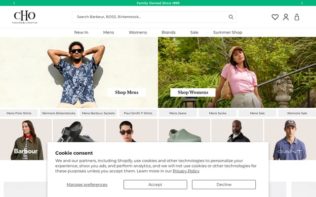 Screenshot of cho.co.uk