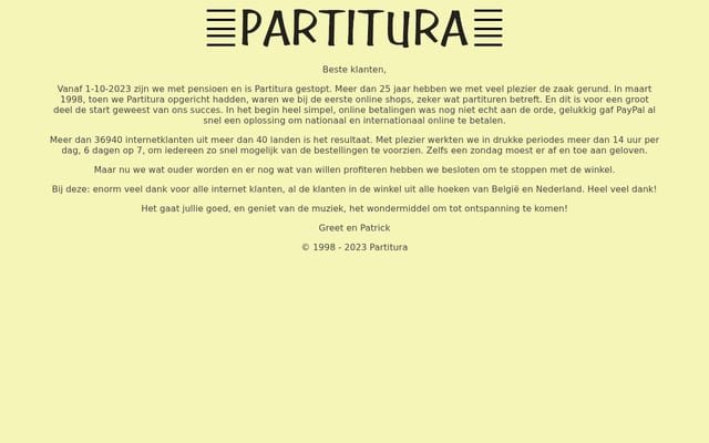 Screenshot of partitura.be