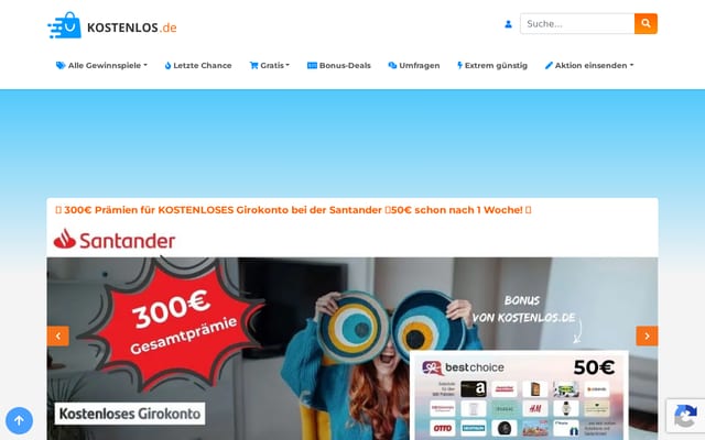 Screenshot of kostenlos.de