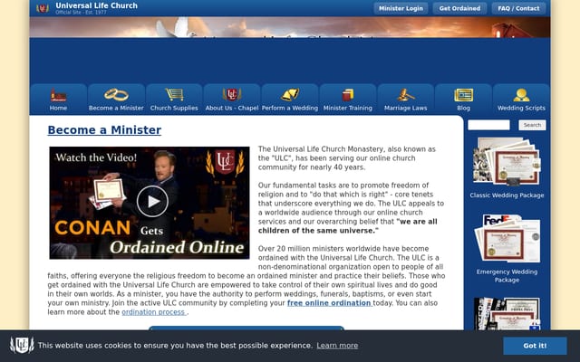 Screenshot of themonastery.org