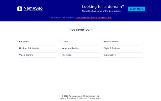 Screenshot of movaenw.com