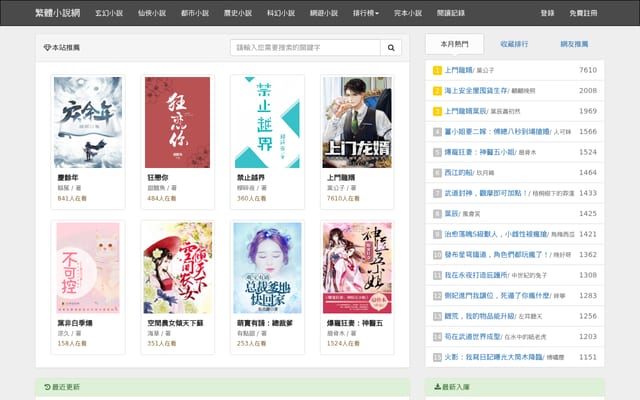 Screenshot of fantinovels.com