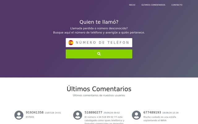 Screenshot of quientellamo.com