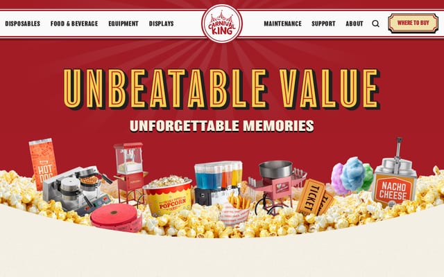Screenshot of carnivalkingsupplies.com