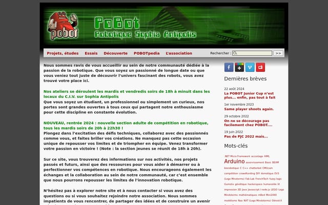 Screenshot of pobot.org