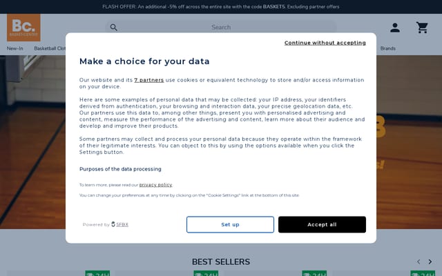 Screenshot of basket-center.com