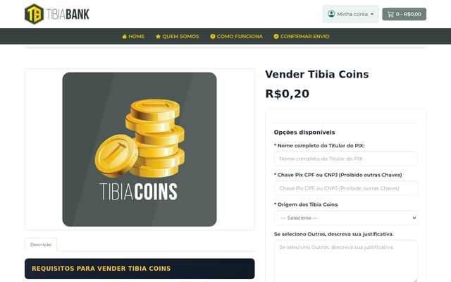 Screenshot of tibiabank.com.br