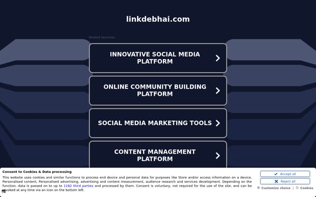 Screenshot of linkdebhai.com