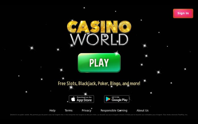 Screenshot of casinoworld.com