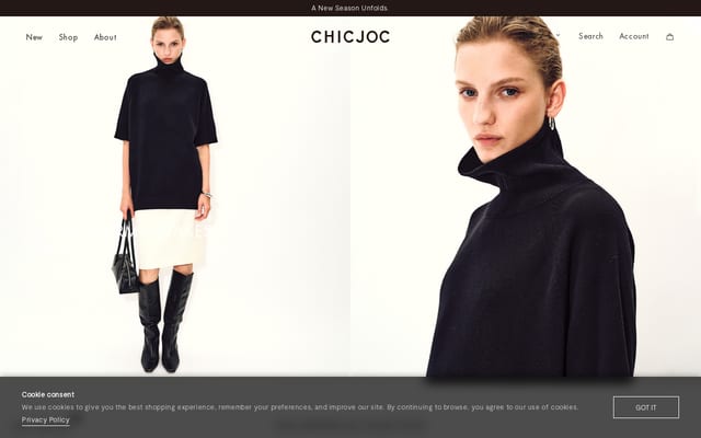 Screenshot of chicjoc.com