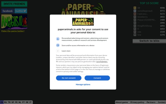 Screenshot of paperanimals.io