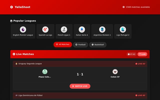 Screenshot of yallashoot.org