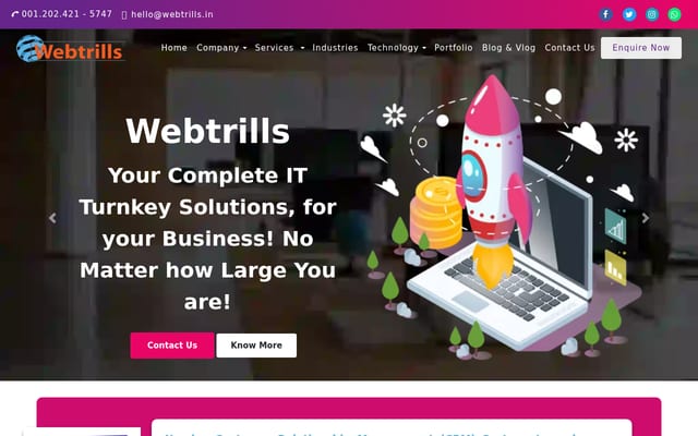 Screenshot of webtrills.in