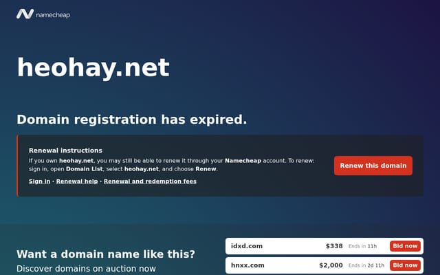 Screenshot of heohay.net