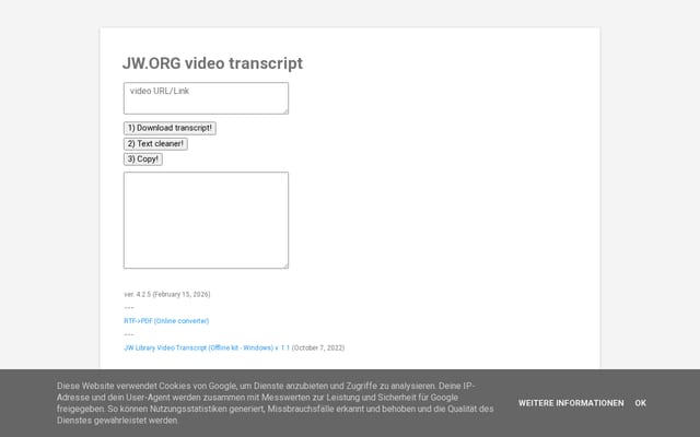 Screenshot of trascrizionejw.blogspot.com