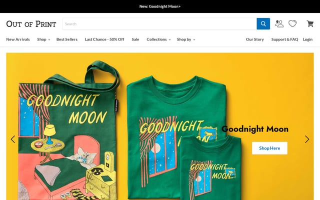 Screenshot of outofprint.com