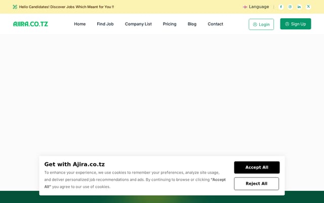 Screenshot of ajira.co.tz