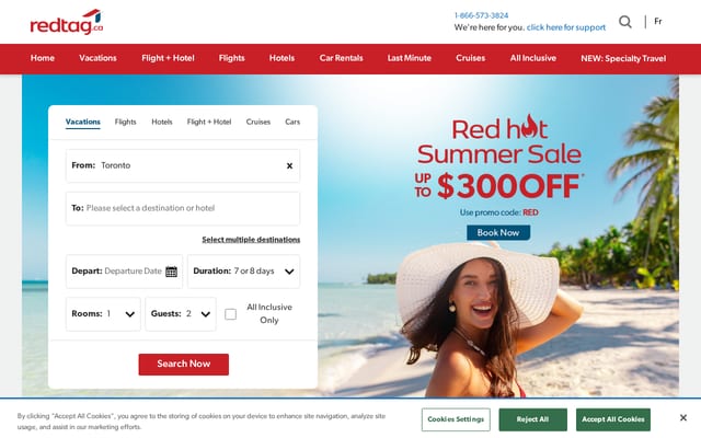 Screenshot of redtag.ca